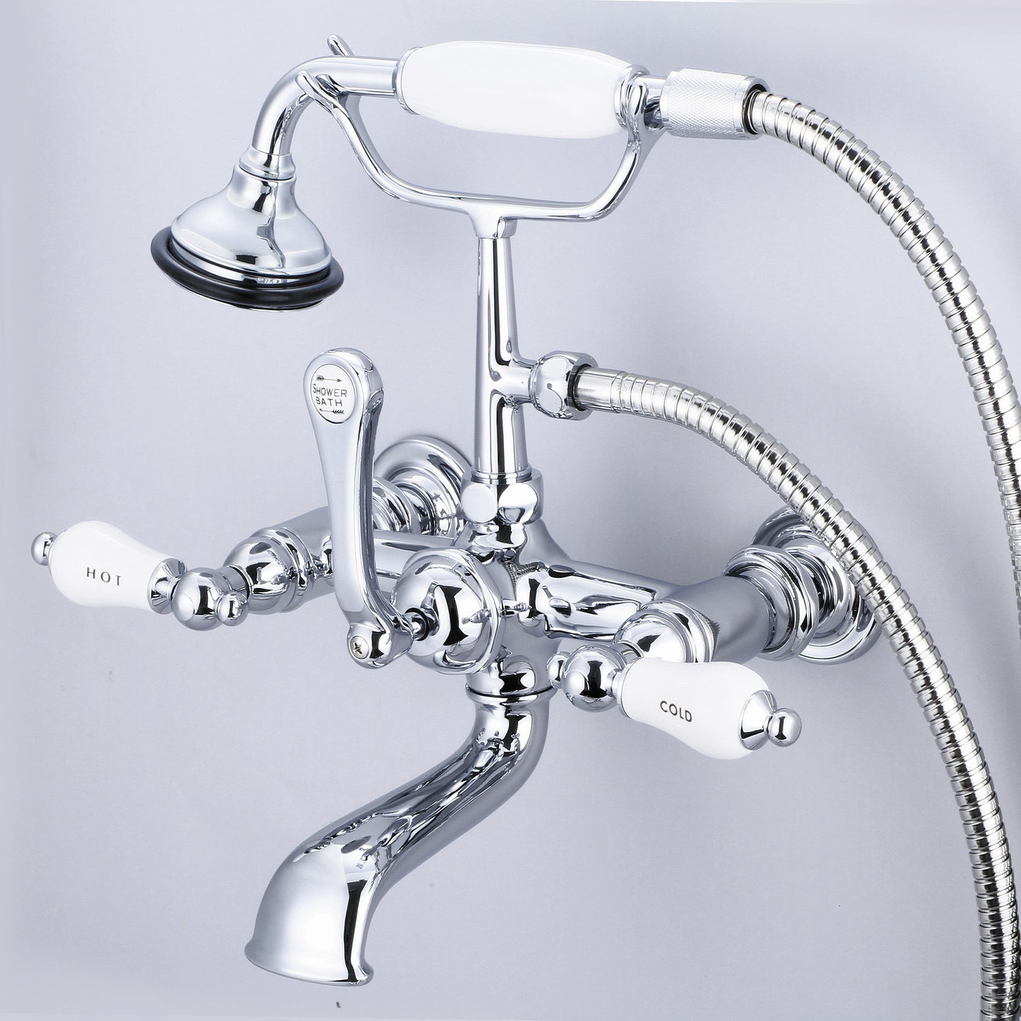 Vintage Classic Tub Faucet, Lever and Cross Handles