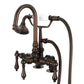 Vintage Classic Tub Faucet With Gooseneck Spout, With Lever and Cross Handles