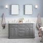 60" Palace Collection Quartz Carrara Bathroom Vanity Sets