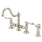 Bridge Style Kitchen Faucet with Side Spray.