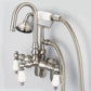 Vintage Classic Adjustable Tub Faucet Multi Finish With Lever and Cross Handles