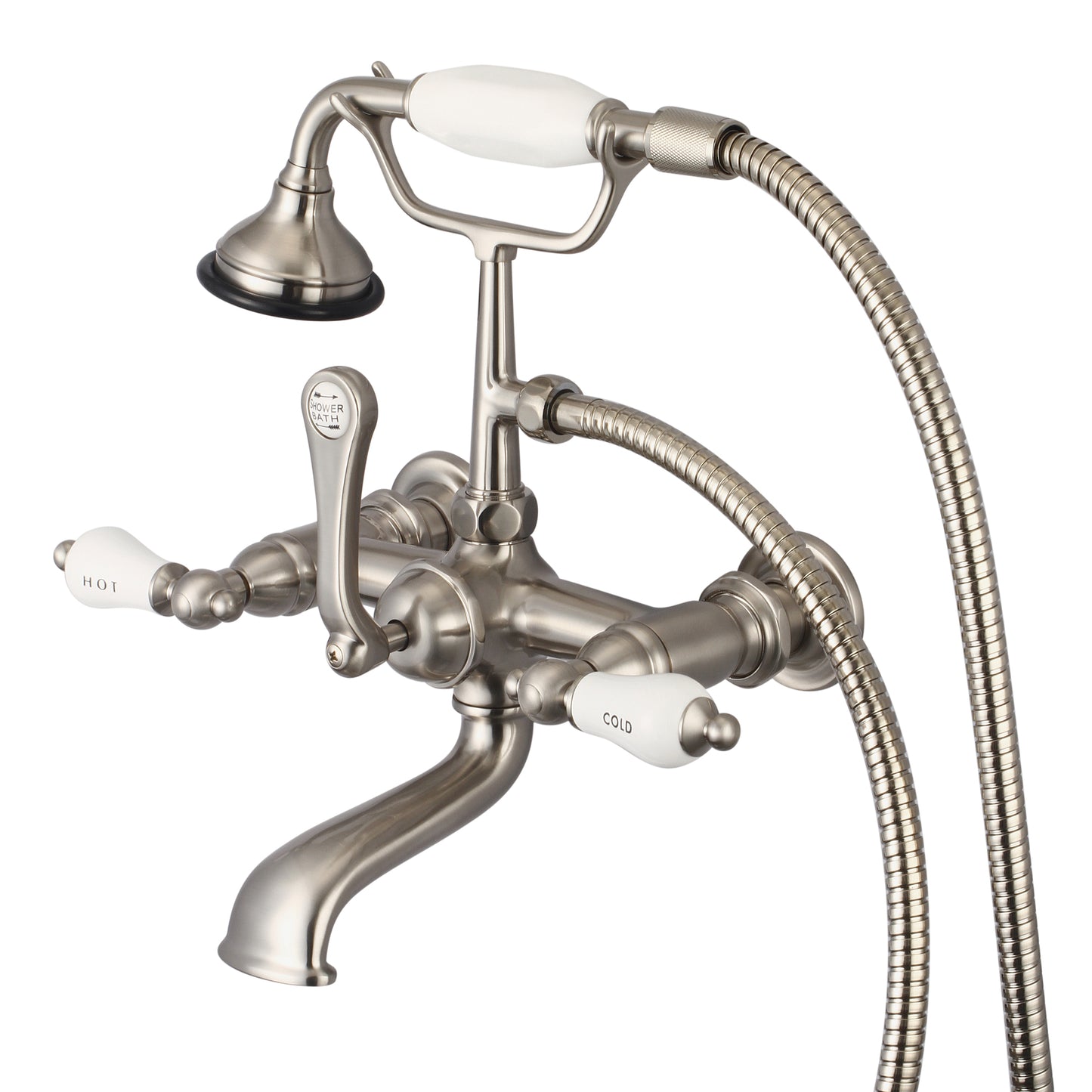 Vintage Classic Tub Faucet, Lever and Cross Handles