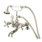 Vintage Classic Tub Faucet in Multi Finish With Lever and Cross Handles