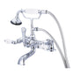 Vintage Classic Tub Faucet in Multi Finish With Lever and Cross Handles