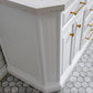 60" Palace Collection Quartz Carrara Bathroom Vanity Set