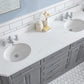 72" Palace Collection Quartz Carrara Multi Color Bathroom Vanity Sets