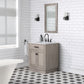 30 In Sink Marble Countertop Vanity, Oak, Faucet and Mirror, Chestnut collection