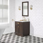 30 In Sink Marble Countertop Vanity, Oak, Faucet and Mirror, Chestnut collection