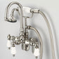 Vintage Classic Adjustable Tub Faucet Multi Finish With Lever and Cross Handles