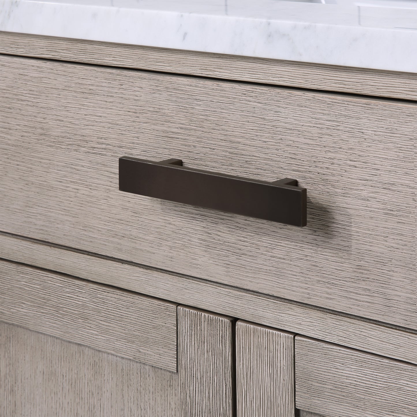 30 In Sink Marble Countertop Vanity, Oak, Faucet and Mirror, Chestnut collection
