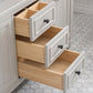 60 Inch Earl Grey Double Sink Bathroom Vanity set. Potenza Collection