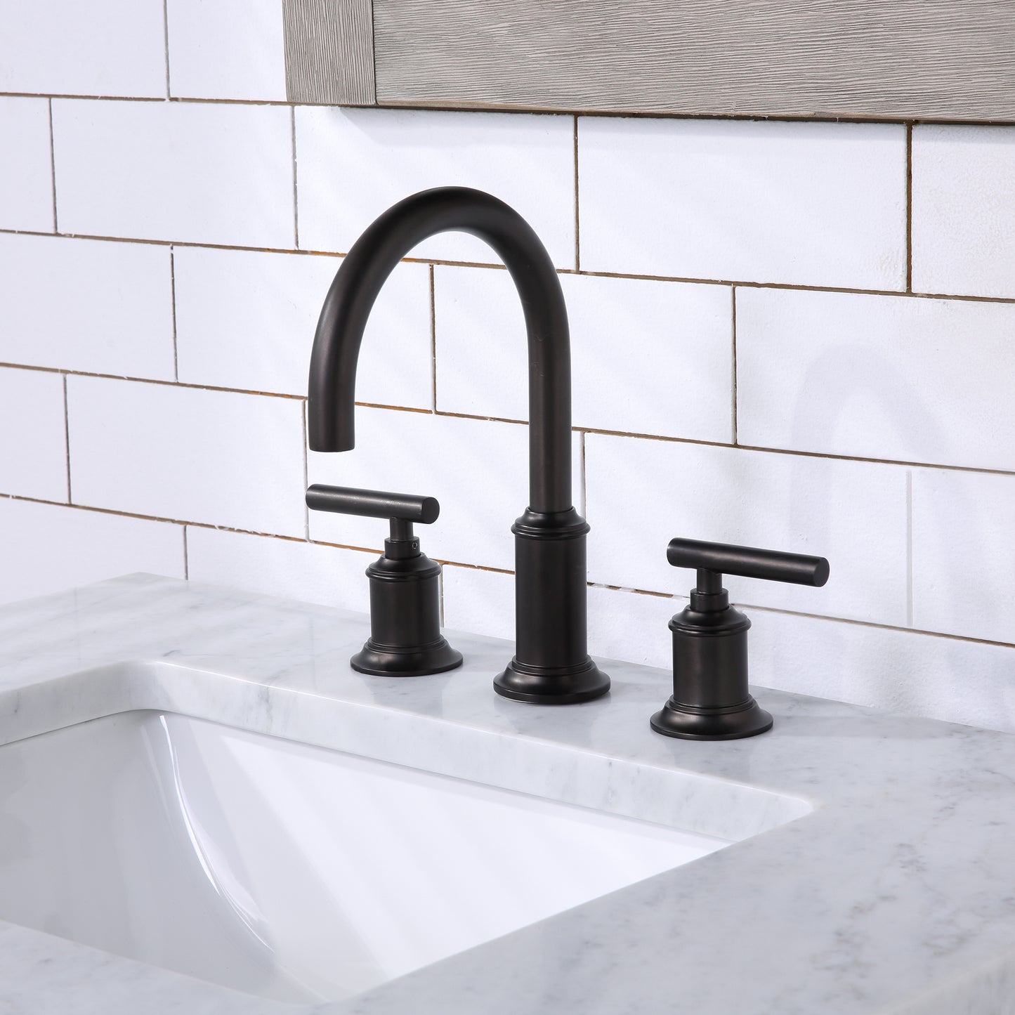 30 In Sink Marble Countertop Vanity, Oak, Faucet and Mirror, Chestnut collection