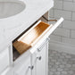 72" Palace Collection Quartz Carrara Multi Color Bathroom Vanity Sets