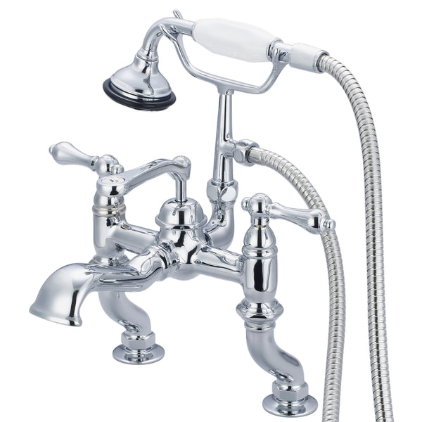 Vintage Classic Tub Faucet With Lever & Cross Handles