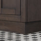 60 In. Double Sink Marble Countertop Vanity, Oak with Faucets and Mirrors, Chestnut  collection