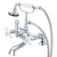 Vintage Classic Tub Faucet in Multi Finish With Lever and Cross Handles
