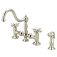 Bridge Style Kitchen Faucet with Side Spray.