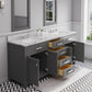 72 Inch Double Sink Bathroom Vanity set. The Madison Collection