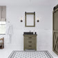 30 Inch Grizzle Grey Single Sink Bathroom Vanity With Mirror And Faucet from The ABERDEEN Collection