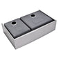 36X 22 Inch 15mm Corner Radius 60/40 Double Bowl Stainless Steel Kitchen Sink set