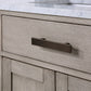 60 In. Double Sink Marble Countertop Vanity, Oak with Faucets and Mirrors, Chestnut  collection