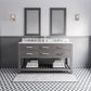 60 Inch Double Sink Bathroom Vanity set. The Madalyn Collection
