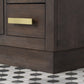 48 In. Single Sink Marble Countertop Vanity Oak with Faucet and Mirror, Chestnut collection
