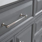 72" Palace Collection Quartz Carrara Bathroom Vanity Set, Mirror in Polished Nickel (PVD) Finish