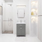 24 Inch Multi Color MDF Single Bowl Ceramics Top Vanity With Double Door From The MYRA Collection