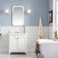 Queen 30-Inch Single Sink Quartz Carrara Vanity In Pure White set