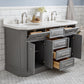 60" Palace Collection Quartz Carrara Bathroom Vanity Sets