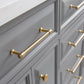 60" Palace Collection Quartz Carrara Bathroom Vanity Set