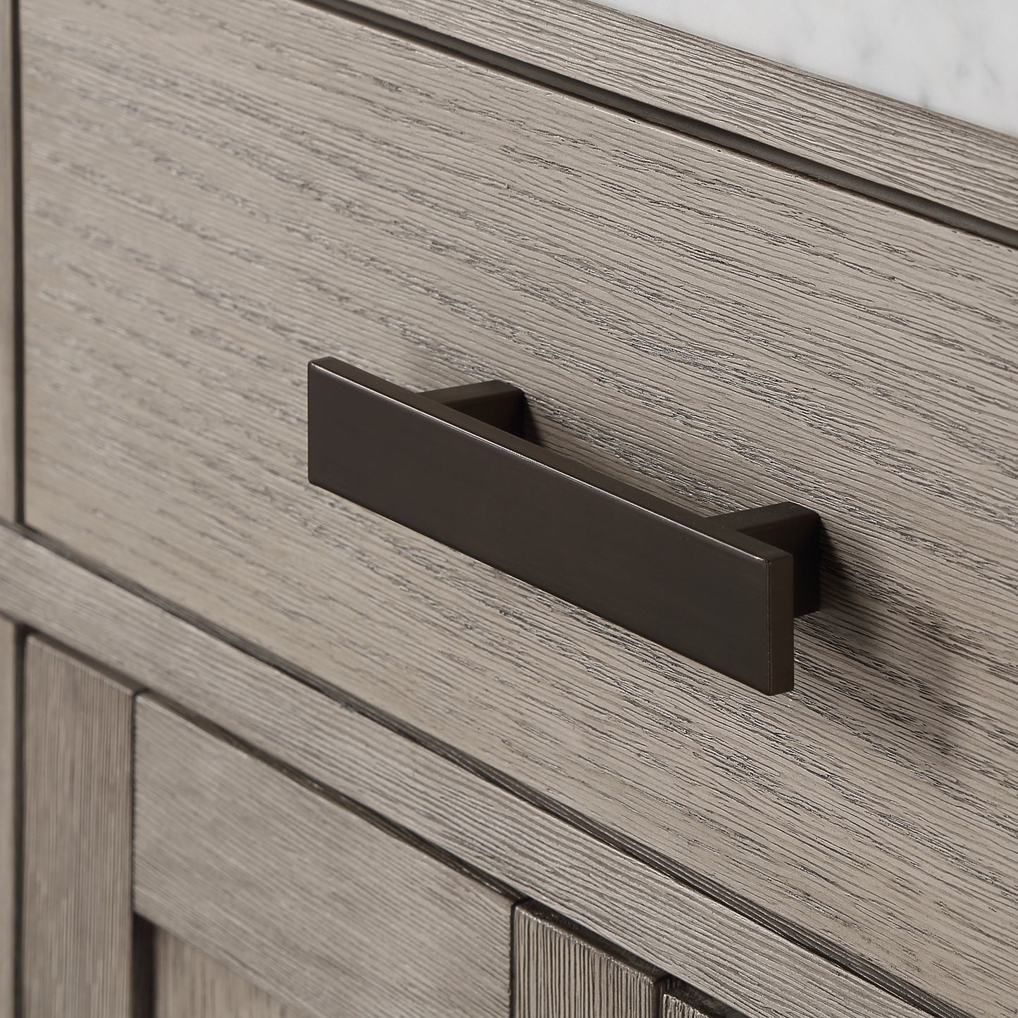 48 In. Single Sink Marble Countertop Vanity Oak with Faucet and Mirror, Chestnut collection