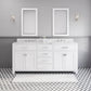 72 Inch Double Sink Bathroom Vanity set. The Madison Collection