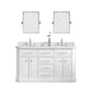 60" Palace Collection Quartz Carrara Bathroom vanity Set