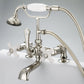 Vintage Classic Tub Faucet in Multi Finish With Lever and Cross Handles