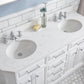 60" Palace Collection Quartz Carrara Bathroom Vanity Sets