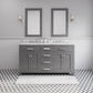 60 Inch Double Sink Bathroom Vanity set The Madison Collection