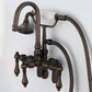 Vintage Classic Adjustable Tub Faucet Multi Finish With Lever and Cross Handles