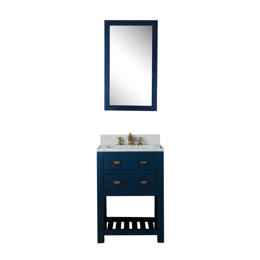24 Inch Single Sink Bathroom Vanity With faucet And Mirror From The Madalyn Collection