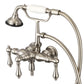 Vintage Classic Wall Mount Tub Faucet With Lever and Cross Handles