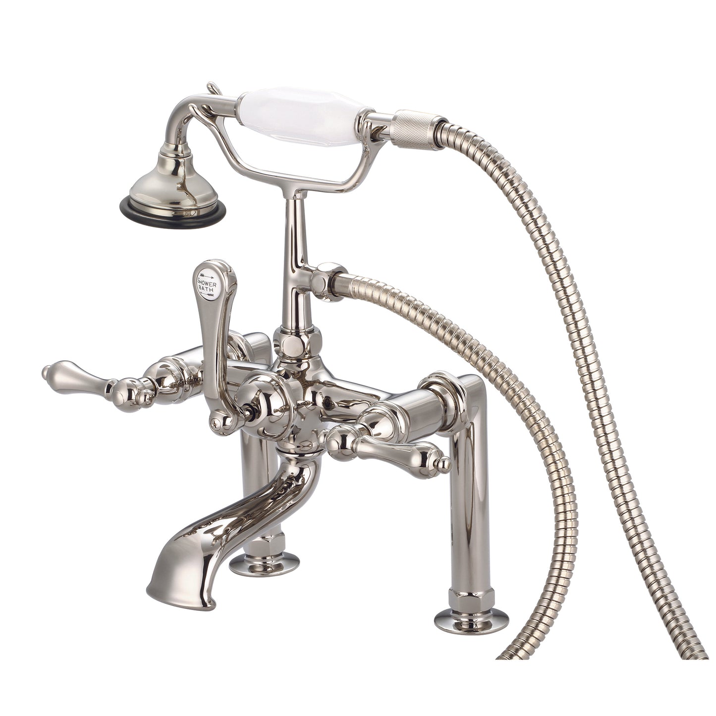 Vintage Classic Tub Faucet With Lever and Cross Handles