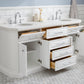 72" Palace Collection Quartz Carrara Multi Color Bathroom Vanity Sets