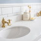 72" Palace Collection Quartz Carrara Bathroom Vanity Set in Satin Gold and Mirrors in Chrome