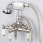 Vintage Classic Wall Mount Tub Faucet With Lever and Cross Handles