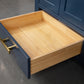 Madison 36-Inch Single Sink Carrara White Marble Vanity In Monarch Blue set
