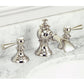 Satin Gold Waterfall and Modern Classic Widespread Lavatory F2-0013 Faucets With Pop-Up Drain