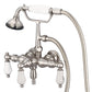 Vintage Classic Wall Mount Tub Faucet With Lever and Cross Handles
