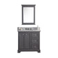 36 Inch Single Sink Carrara Marble Bathroom Vanity set. The Derby Collection