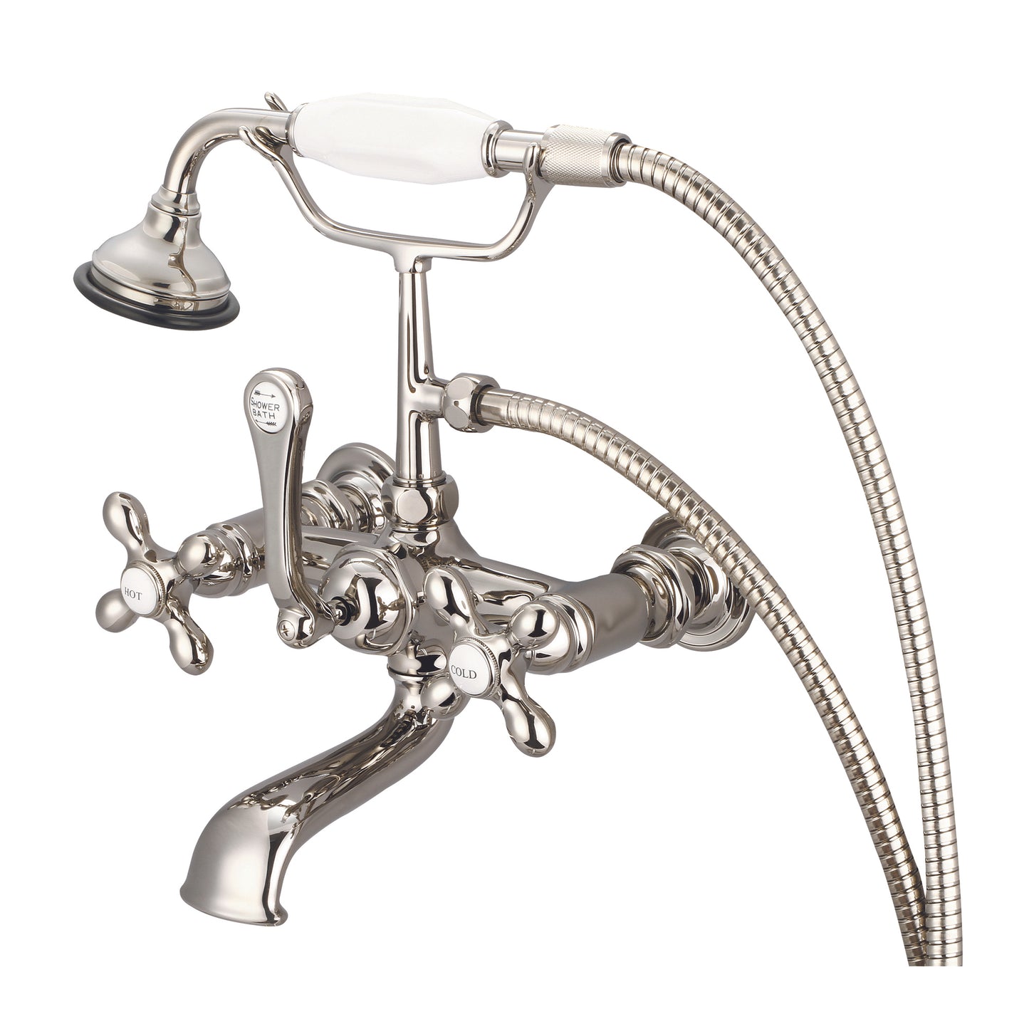 Vintage Classic Tub Faucet, Lever and Cross Handles